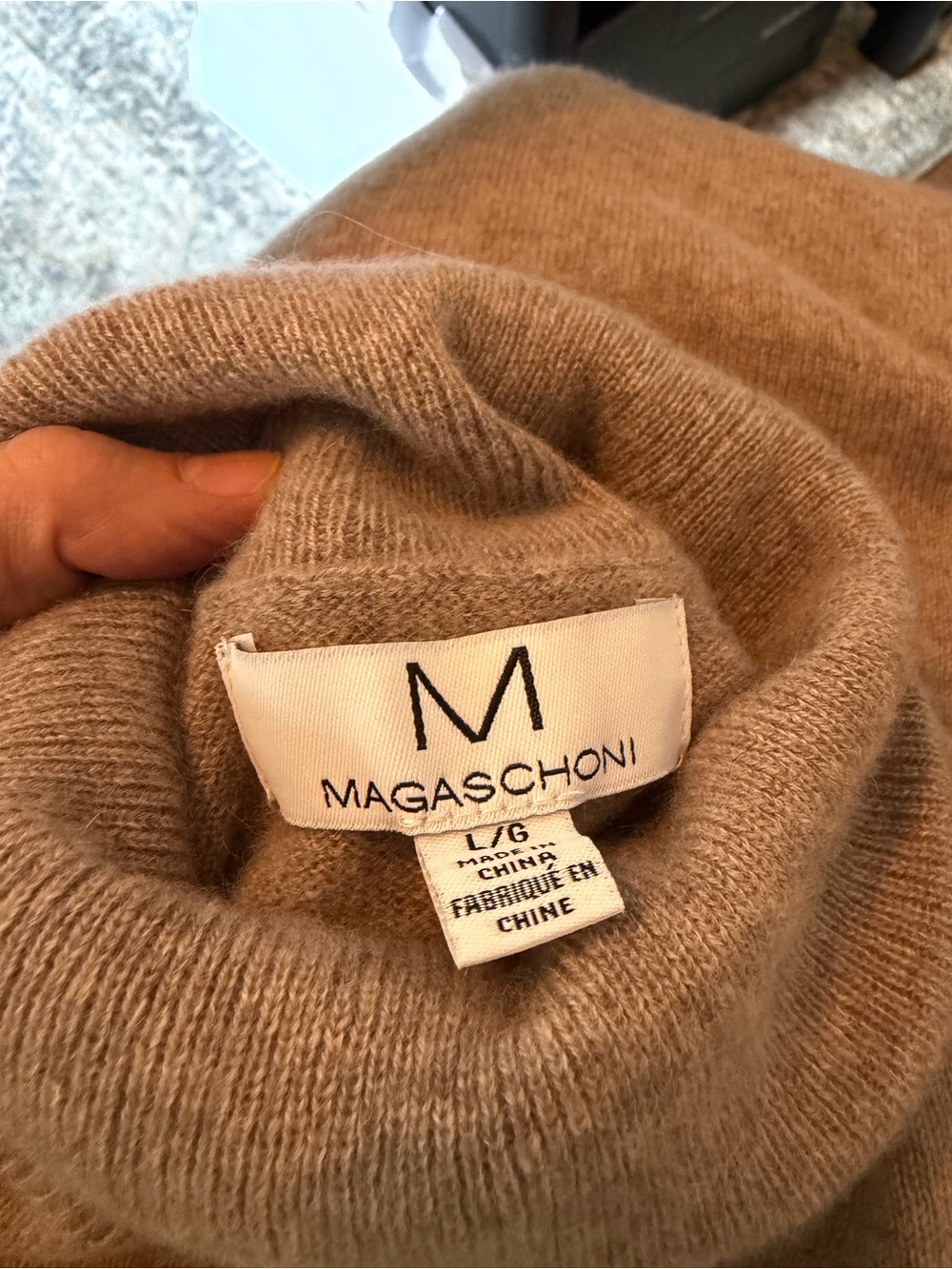 Magaschoni Camel Cashmere Turtleneck Sweater